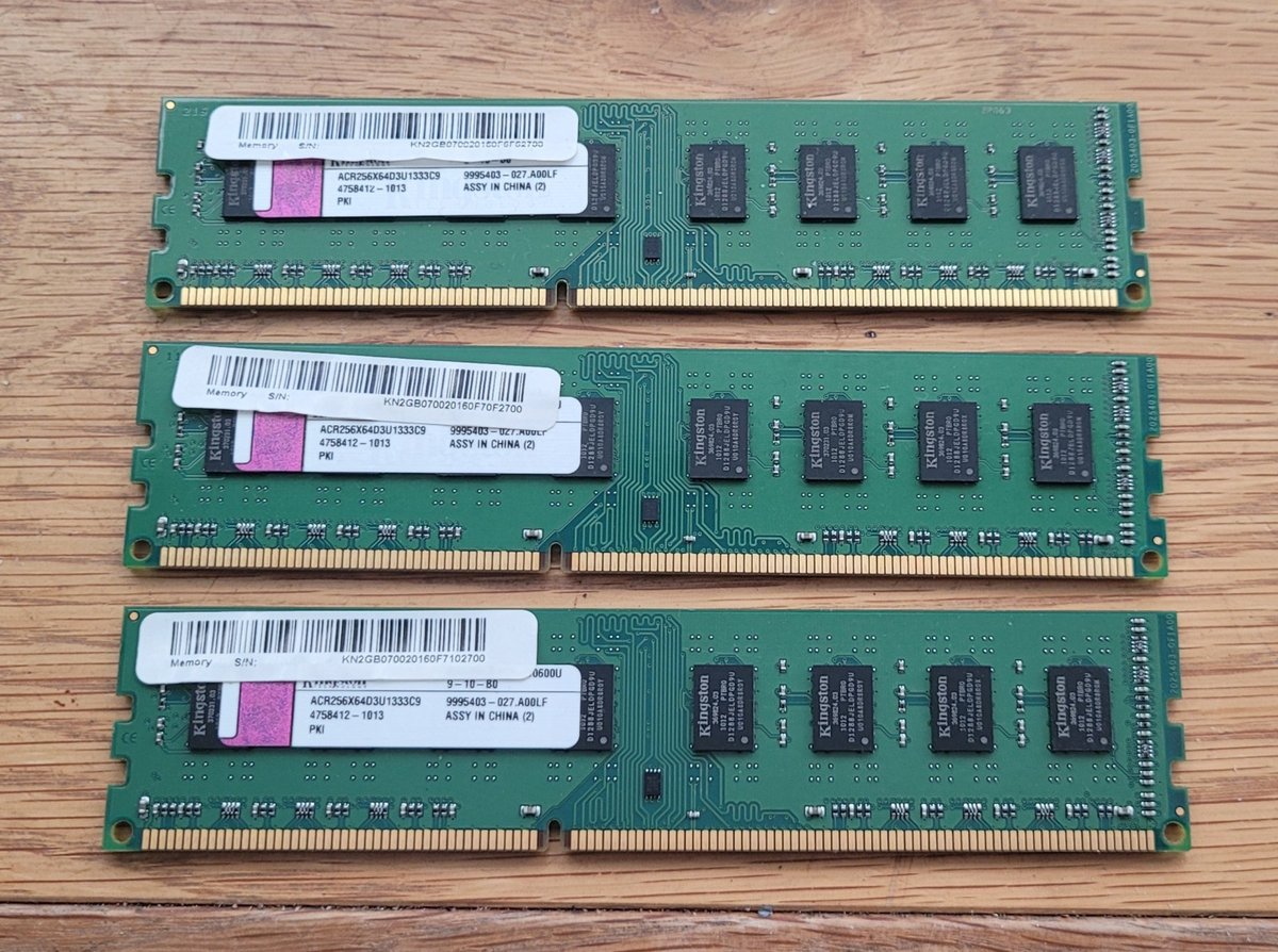 Kingston 6GB 3x2GB DDR3