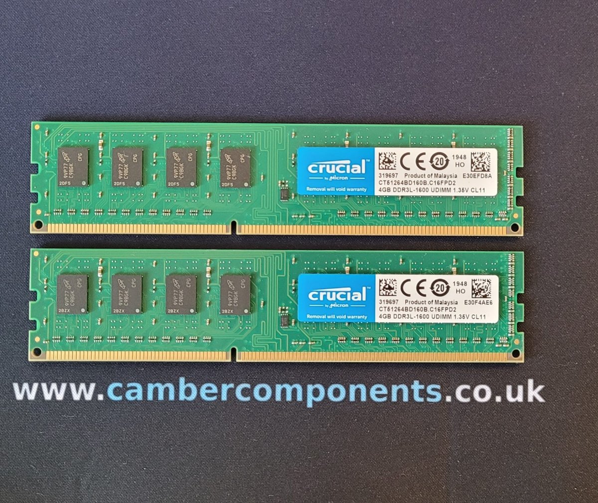 Crucial 2x4GB DDR3 1600MHz